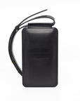 Black Leather Phone Crossbody Bag