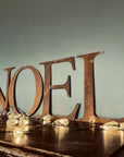 NOEL Rustic Rusted Metal Letters Christmas House Fireplace Mantle Decoration