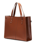 Handmade Leather Shopper - Chestnut