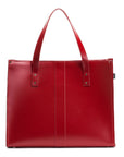 Handmade Leather Shopper - Red