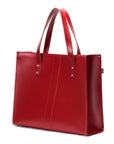 Handmade Leather Shopper - Red