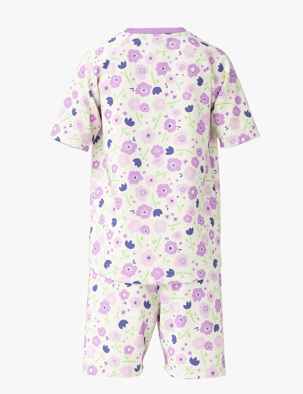 Short Summer Pajamas for Kids with Floral Print