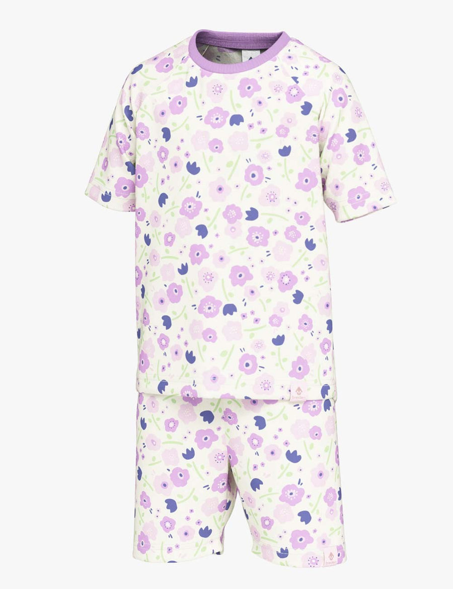 Short Pajamas For Kids BELA - Summer Flowers