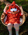 Kids Short Sleeve Fox Poncho