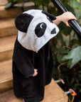 Cozy Panda Poncho with Short Sleeves for Toddlers