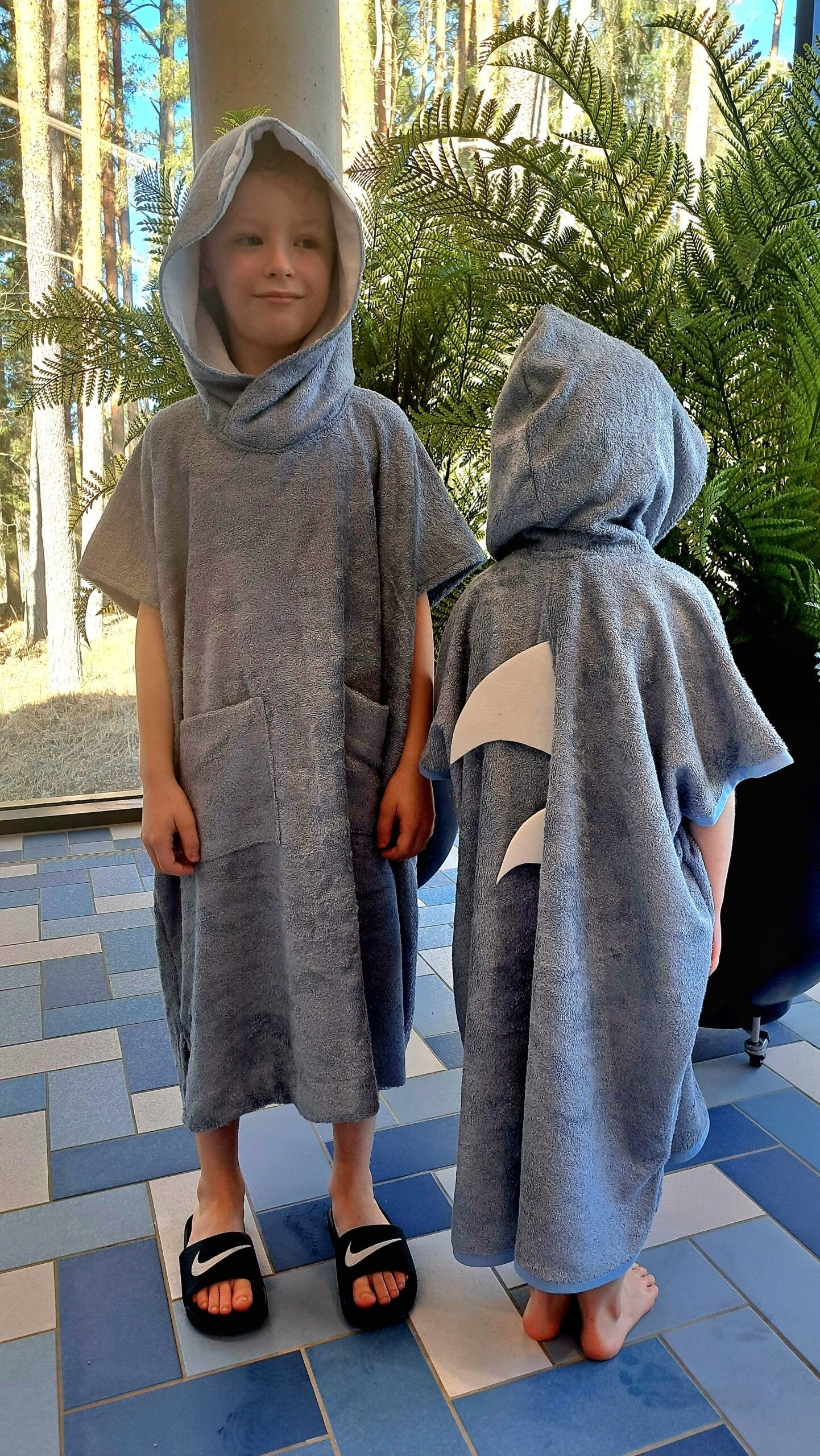 Toddler Shark Poncho Short Sleeve