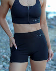 Sky Black Stretch Shorts