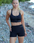Sky Black Stretch Shorts
