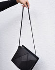 Facet Leather Shoulder Bag