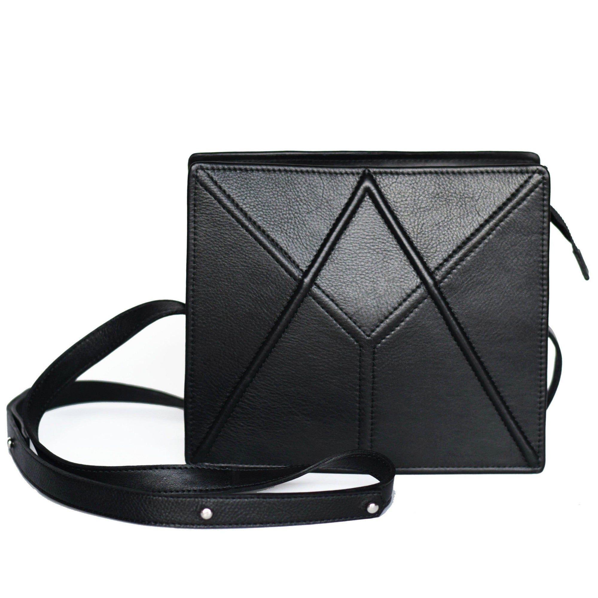 Facet Leather Shoulder Bag