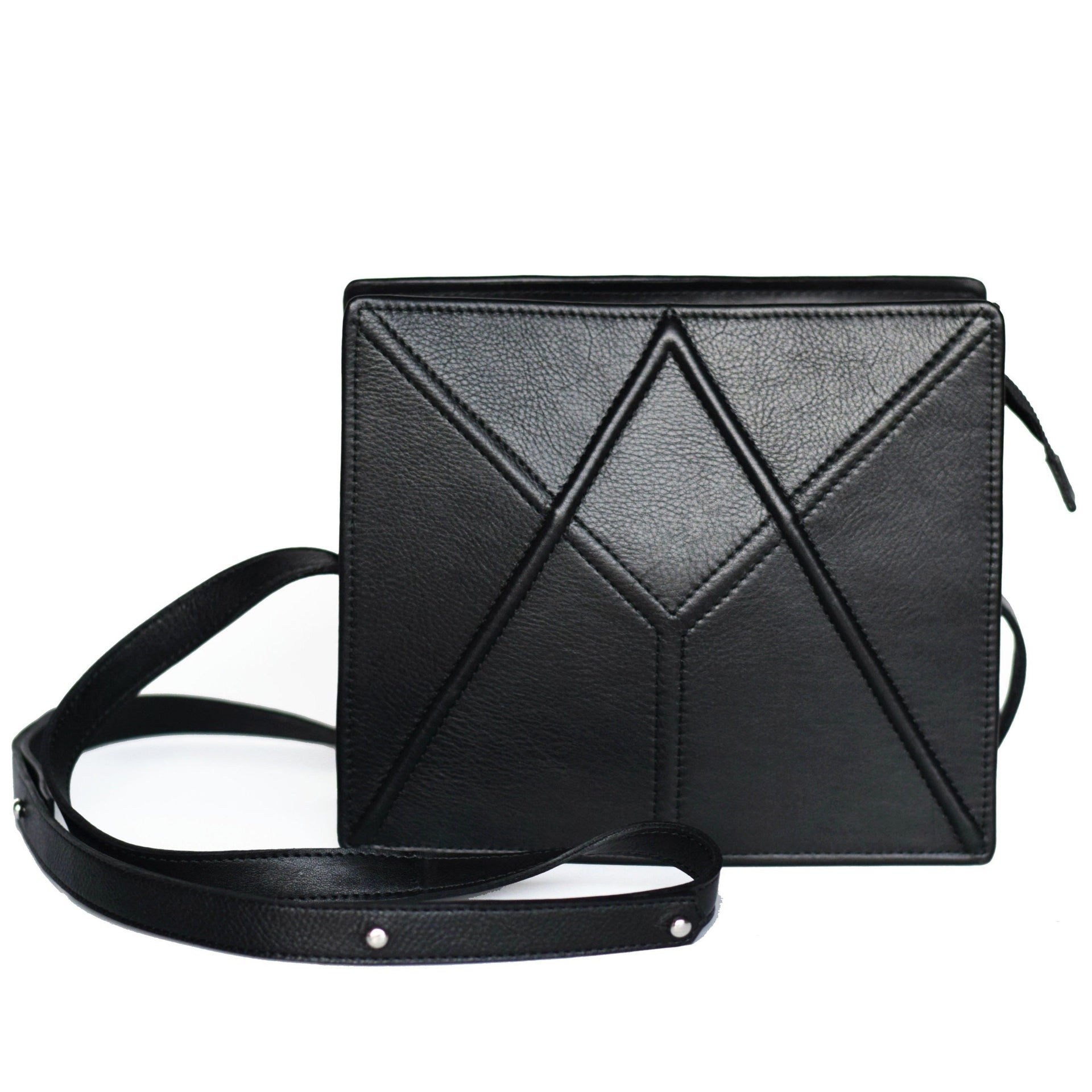 Handmade Shoulder Bag FACET by Gerda Retter - Genuine Italian Cowhide Leather, Designed in Estonia by Gerda Retter Design at www.brixbailey.com