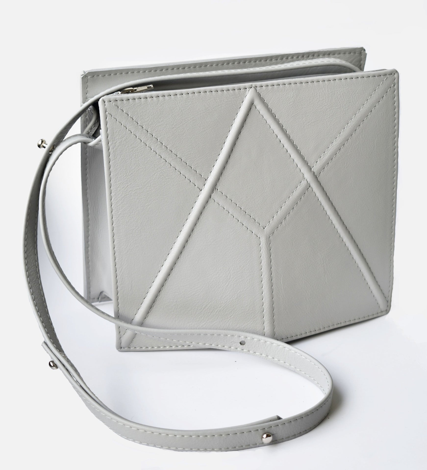 Handmade FACET Shoulder Bag by Gerda Retter - Elegant Italian Leather Craftsmanship by Gerda Retter Design at www.brixbailey.com