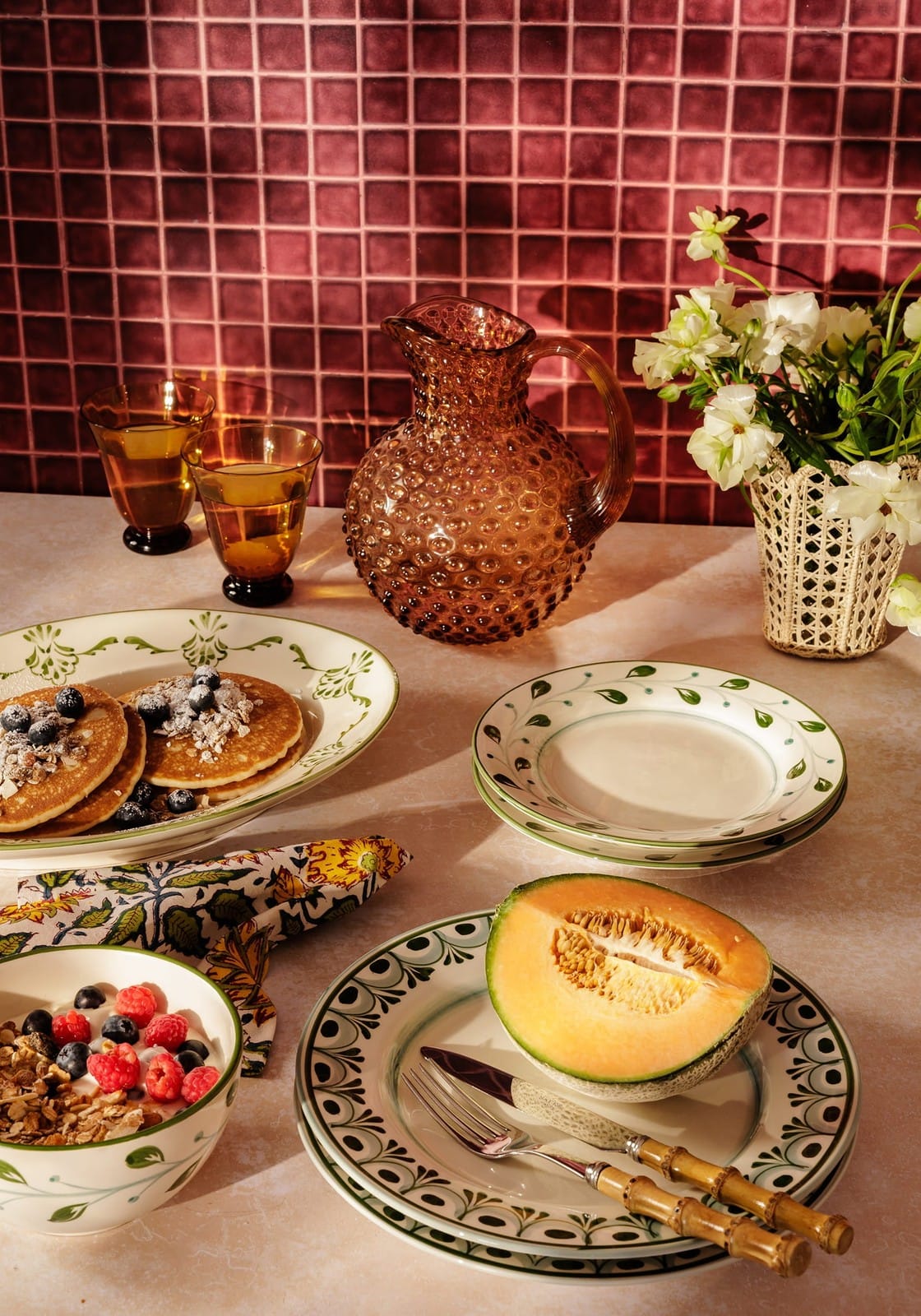 Cordelia Side Plate, Green Set of 4