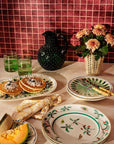 Peacock Side Plate, Green Set of 4