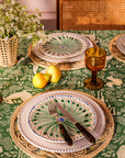 Peacock Side Plate, Green Set of 4