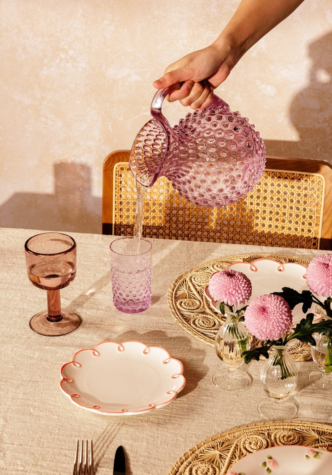 Pretty in Pink Scalloped Side Plates - Set of 4