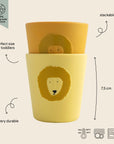 A Fun Colorful Duo of Animal Friend Cups for Kids - Durable & Stackable Silicone Drinkware by Trixie Baby at www.brixbailey.com