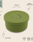 Silicone Snack Container with Dinosaur Lid