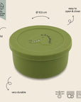 Silicone Snack Container with Lid - Mr. Dino