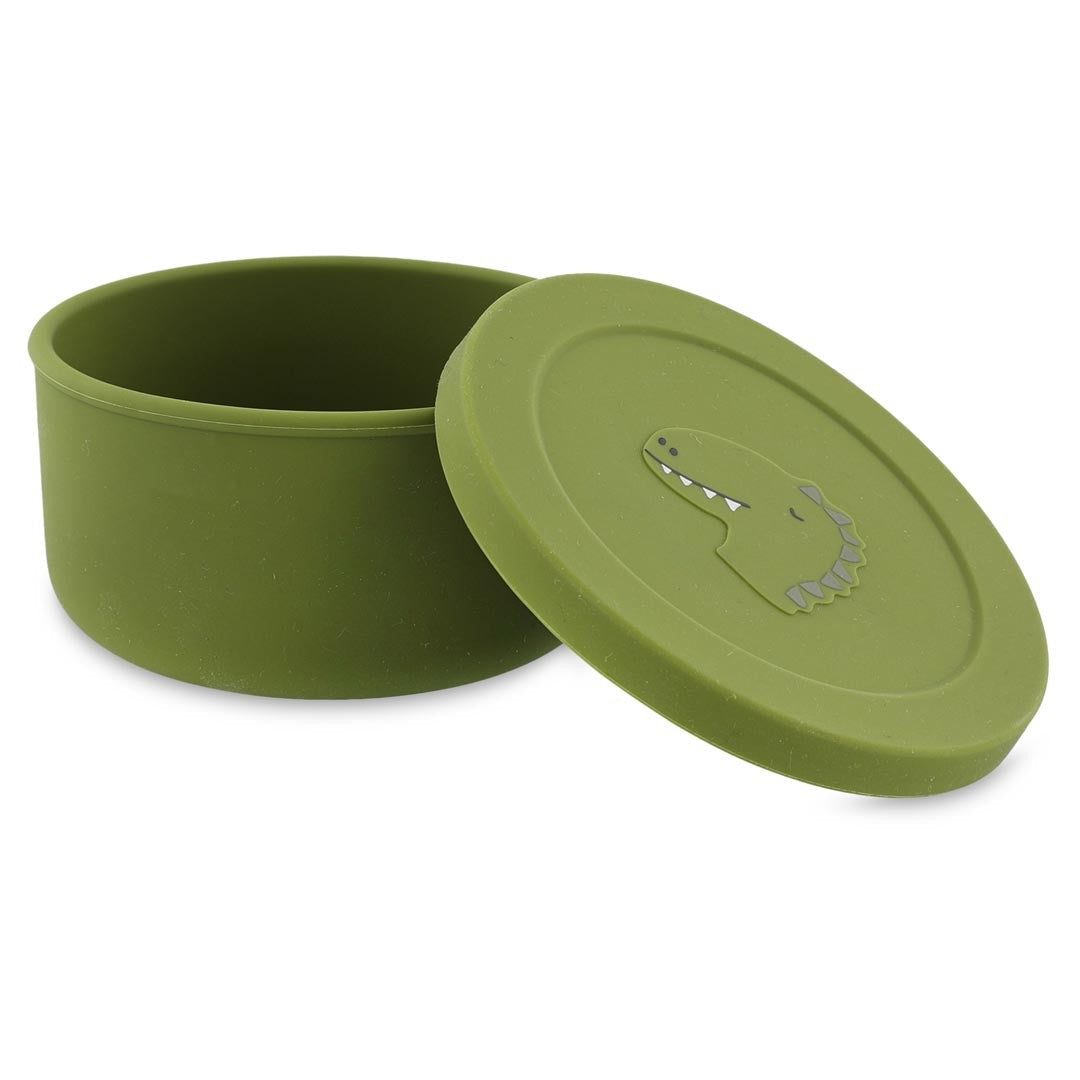 Silicone Snack Container with Dinosaur Lid