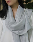 Silver Moon Khmer Silk Scarf