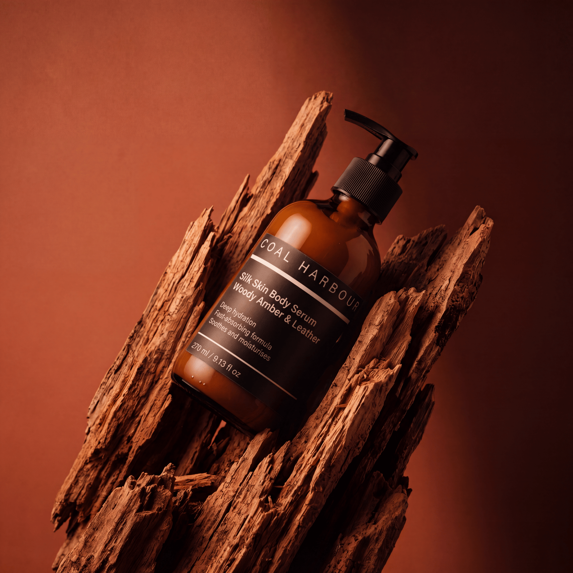 Silk Skin Body Serum - Woody Amber &amp; Leather 270ml