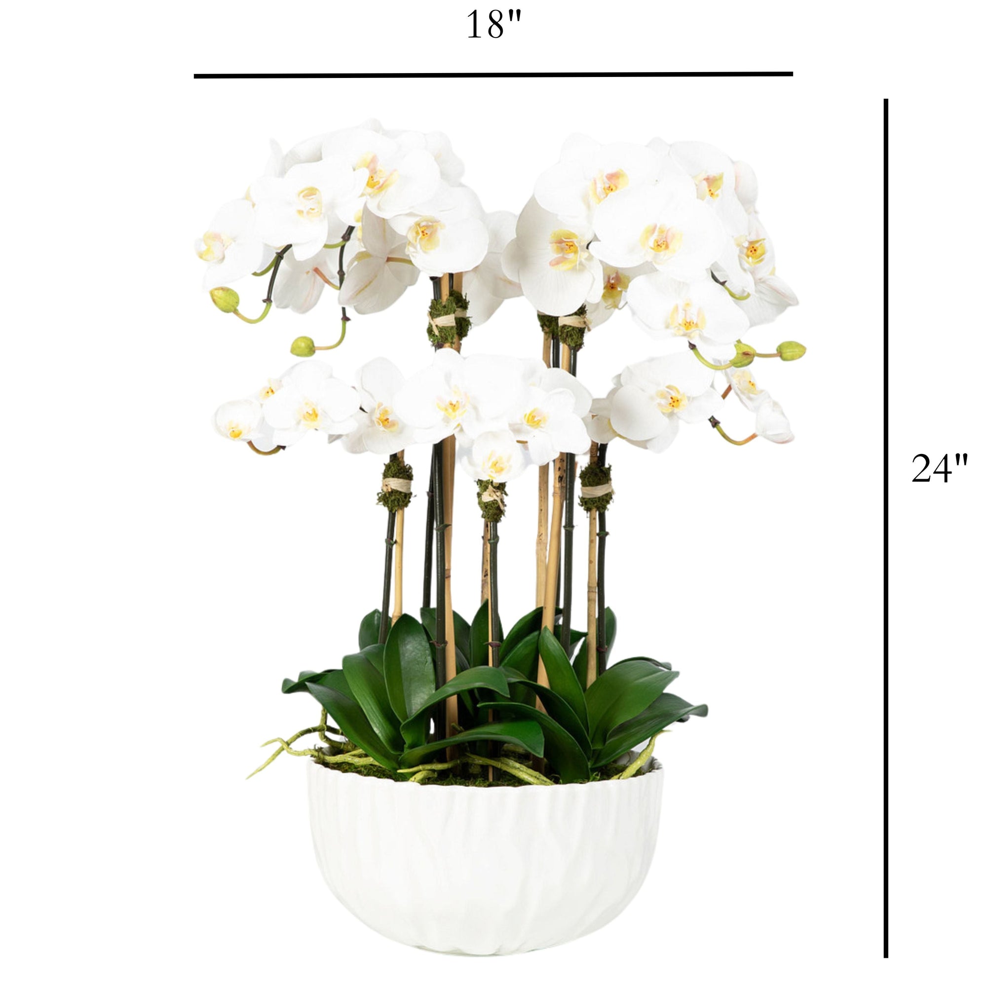 Faux Orchid Centerpiece Arrangement - 24"