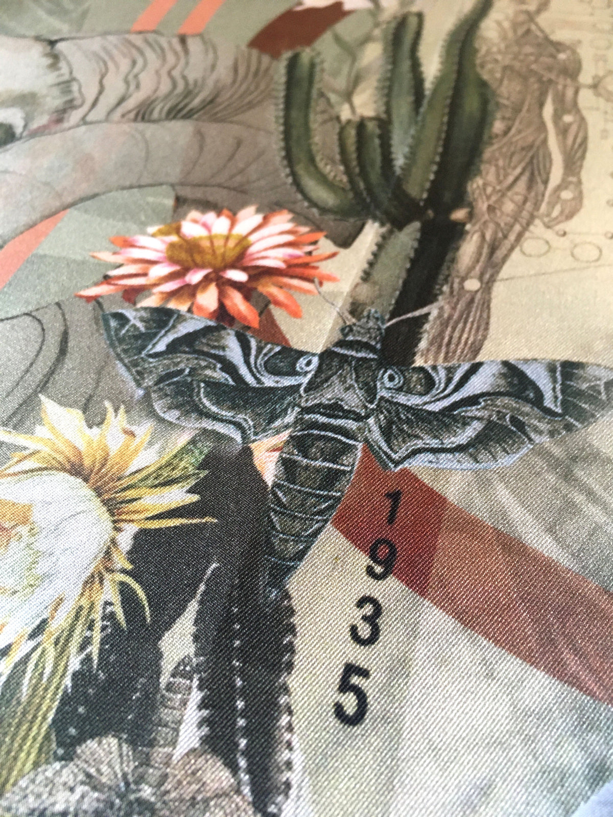 Sage Green Luxury Silk Pocket Square and tie men's Gift set 'Mirage' design inspired by Arizona Desert