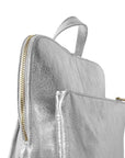Silver Convertible Backpack – Stylish & Versatile Leather Bag by Sostter at brixbailey.com