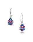 Purple Haze Silver Teardrop Dangle Drop Earrings