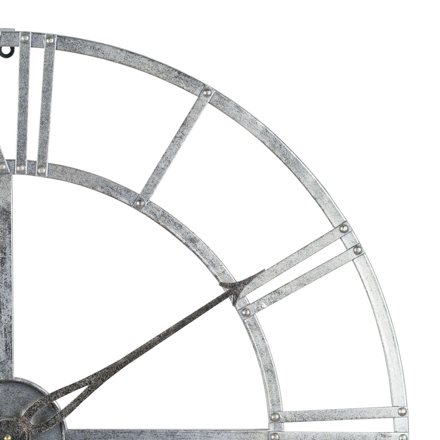 Silver Foil Skeleton Wall Clock 82cm