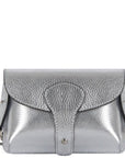 Silver Leather Mini Crossbody Bag - Brix + Bailey