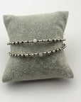 Labradorite/Turquoise/Moonstone Beaded Brass Bangle