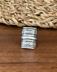 Engraved Brass Shield Ring — Nomad Crest