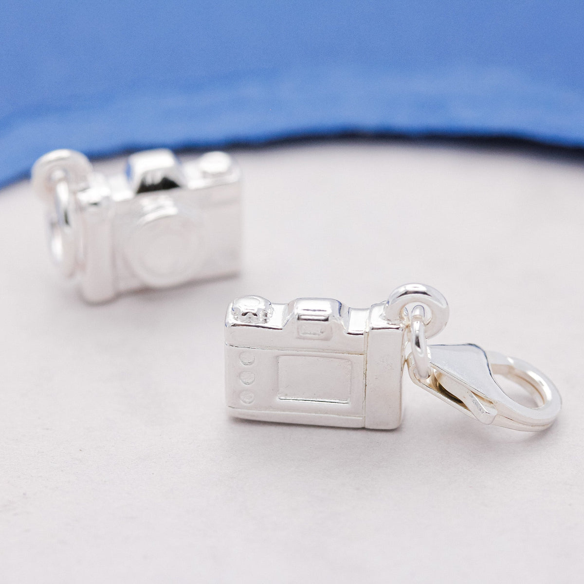 Vintage Camera Personalised Silver Charm