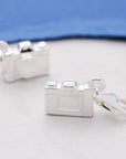 Vintage Camera Personalised Silver Charm