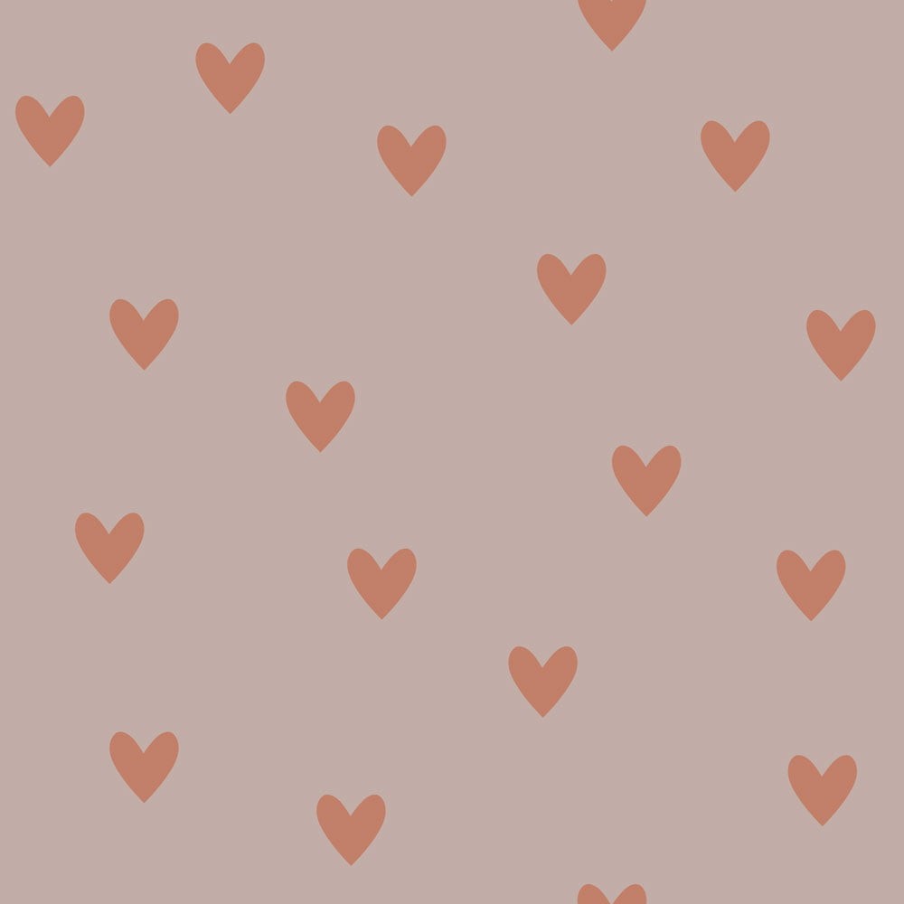 Simple Hearts Wallpaper - Pink And Red Brick