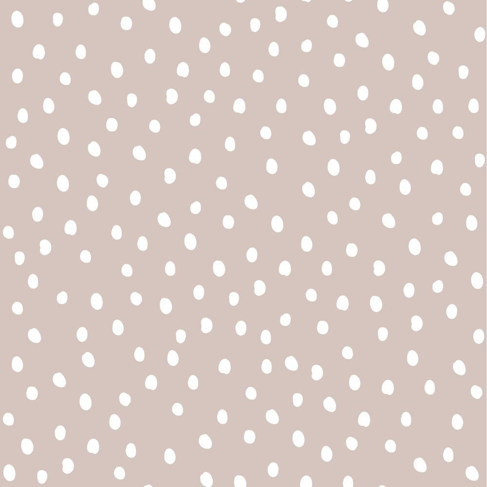 Chic Irregular Dots Wallpaper in Powder Pink and White