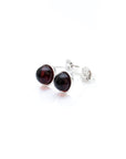 ESSENTIALS Mini Cherry Red Amber Stud Earrings
