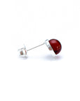 ESSENTIALS Mini Cherry Red Amber Stud Earrings
