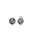 ESSENTIALS Mini Green Amber Stud Earrings