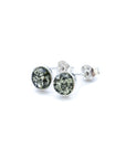 ESSENTIALS Mini Green Amber Stud Earrings