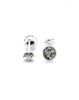 ESSENTIALS Mini Green Amber Stud Earrings
