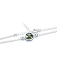 ESSENTIALS Green Amber Link Chain Bracelet