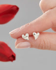 Simply Heart Silver Stud Earrings