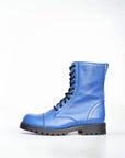 Punk Style Blues Leather Boots