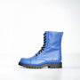 Punk Style Blues Leather Boots