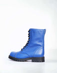 Punk Style Blues Leather Boots