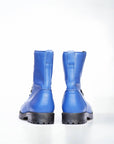 Punk Style Blues Leather Boots