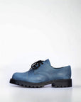 Blue Leather Lace Up Shoes for Everyday Adventures